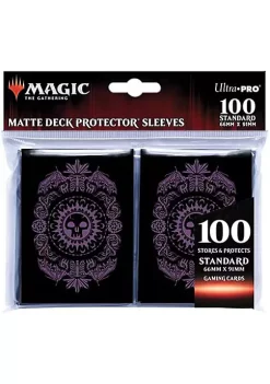 Ultra Pro 100ct Standard Card Sleeves - MTG Mana 7 Black Swamp