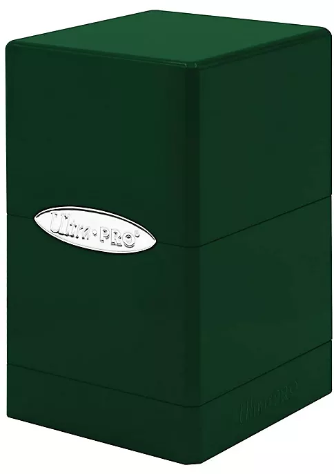 Ultra Pro Satin Tower Deck Box - Hi-Gloss Emerald Green 2 Ultra Pro Satin Tower Deck Box - Hi-Gloss Emerald Green - Image 2