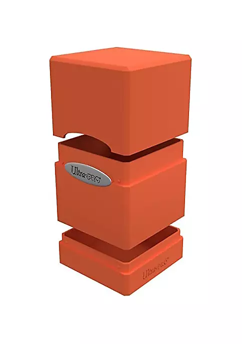 Ultra Pro Satin Tower Deck Box - Pumpkin Orange 2 Ultra Pro Satin Tower Deck Box - Pumpkin Orange - Image 2