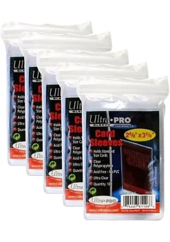 Ultra Pro 100ct Card Sleeves - Clear Penny Sleeves - 5 Packs