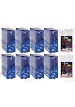 Ultra Pro 3x4 Toploader & Card Sleeves Combo - 200 Each (4 Toploader Packs & 2 Penny Sleeve Packs)