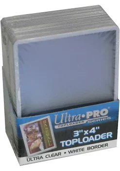 Ultra Pro 3x4 Top Loader Card Holder - White Border - Pack of 25