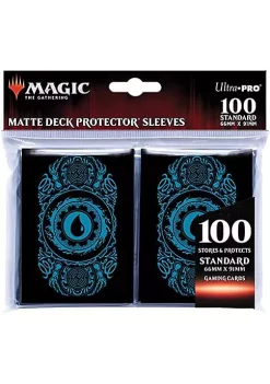Ultra Pro 100ct Standard Card Sleeves - MTG Mana 7 Blue Island