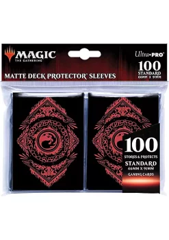 Ultra Pro 100ct Standard Card Sleeves - MTG Mana 7 Mountain Red