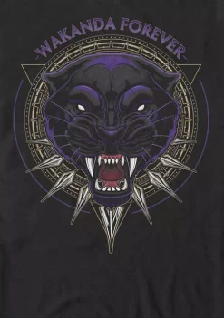 101 Dalmatians Black Panther Wakanda Forever Circle Short Sleeve T-Shirt -Ultra Pro Best Sale Belk 338