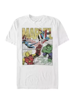 101 Dalmatians Retro Avengers Comic Panel Group Shot Short Sleeve T-Shirt -Ultra Pro Best Sale Belk 349