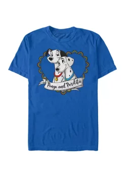 101 Dalmatians Pong and Perdita Short Sleeve Graphic T-Shirt