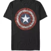 101 Dalmatians Captain America Collaged Comic Shield Short Sleeve T-Shirt