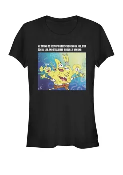 101 Dalmatians SpongeBob SquarePants Keeping Up With Life Funny Meme Short Sleeve Graphic T-Shirt -Ultra Pro Best Sale Belk 418