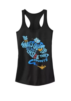 101 Dalmatians Aladdin Genie It’s What's Inside That Counts Graphic Racerback Tank