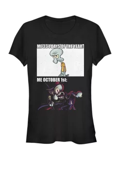 101 Dalmatians SpongeBob SquarePants Spooky Squidward Funny Meme Short Sleeve Graphic T-Shirt -Ultra Pro Best Sale Belk 457
