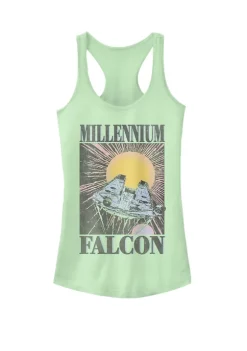 101 Dalmatians Millennium Falcon Pastel Poster Racerback Graphic Tank