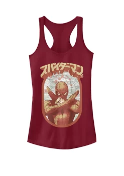 101 Dalmatians Spider Man Japanese Text Racerback Graphic Tank