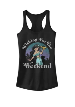 101 Dalmatians Aladdin Jasmine Wishing for the Weekend Graphic Racerback Tank -Ultra Pro Best Sale Belk 564