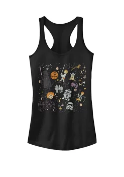 101 Dalmatians Fun Galaxy Character Collage Racerback Graphic Tank -Ultra Pro Best Sale Belk 578