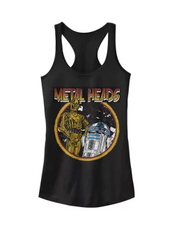 101 Dalmatians C-3PO R2-D2 Droid Metal Heads Graphic Racerback Tank -Ultra Pro Best Sale Belk 598