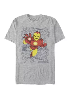 101 Dalmatians Iron Man Retro Portrait Sketch Background Short Sleeve T-Shirt -Ultra Pro Best Sale Belk 619