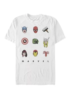 101 Dalmatians Retro Avengers Iconic Symbols Short Sleeve T-Shirt
