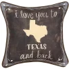 Woven Textile Company 12.5" Black and Brown Patriotic "I Love You to Texas" Square Decorative Throw Pillow