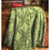 Woven Textile Company Pear Green Tufted Contemporary Fringed Throw Blanket 60" x 50"