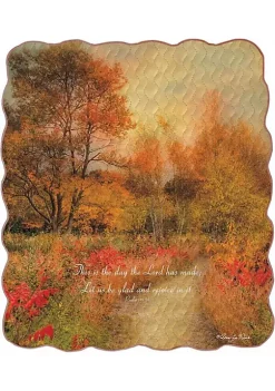 Woven Textile Company Orange and Yellow Inspirational Tonalist Rectangular Throw Blanket 50" x 60"