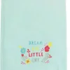 Woven Textile Company Seafoam Blue Embroidered 'Dream Big Little One' Rectangular Throw Blanket 30" x 40"