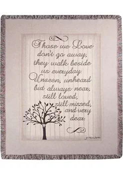 Woven Textile Company Brown and Gray Inspirational 'Those We Love' Tapestry Throw Blanket 50" x 60"