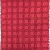 Woven Textile Company Red Tufted Contemporary Fringed Throw Blanket 50" x 60"