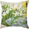 Woven Textile Company 18” California Native Flowers and Native Iris Art Design Polyester Square Pillow