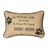 Woven Textile Company 12.5" Brown and Black Dog Mom Word Rectangular Throw Pillow