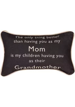 Woven Textile Company 12.5" Brown and Ivory Mom Inspirational Quotes Decorative Throw Pillow