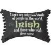 Woven Textile Company 12.5" Black Irish Shenanigans - Word Pillow