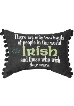Woven Textile Company 12.5" Black Irish Shenanigans - Word Pillow