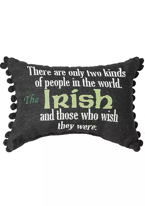 Woven Textile Company 12.5" Black Irish Shenanigans - Word Pillow 2 Woven Textile Company 12.5" Black Irish Shenanigans - Word Pillow - Image 2